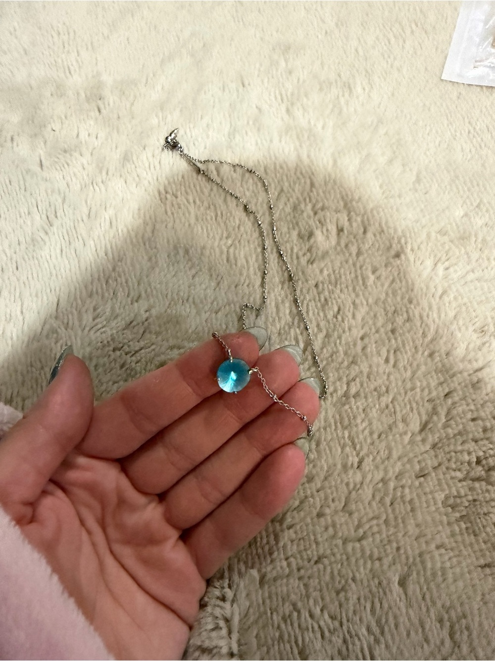 Kendra Scott Blue Round Stone Necklace